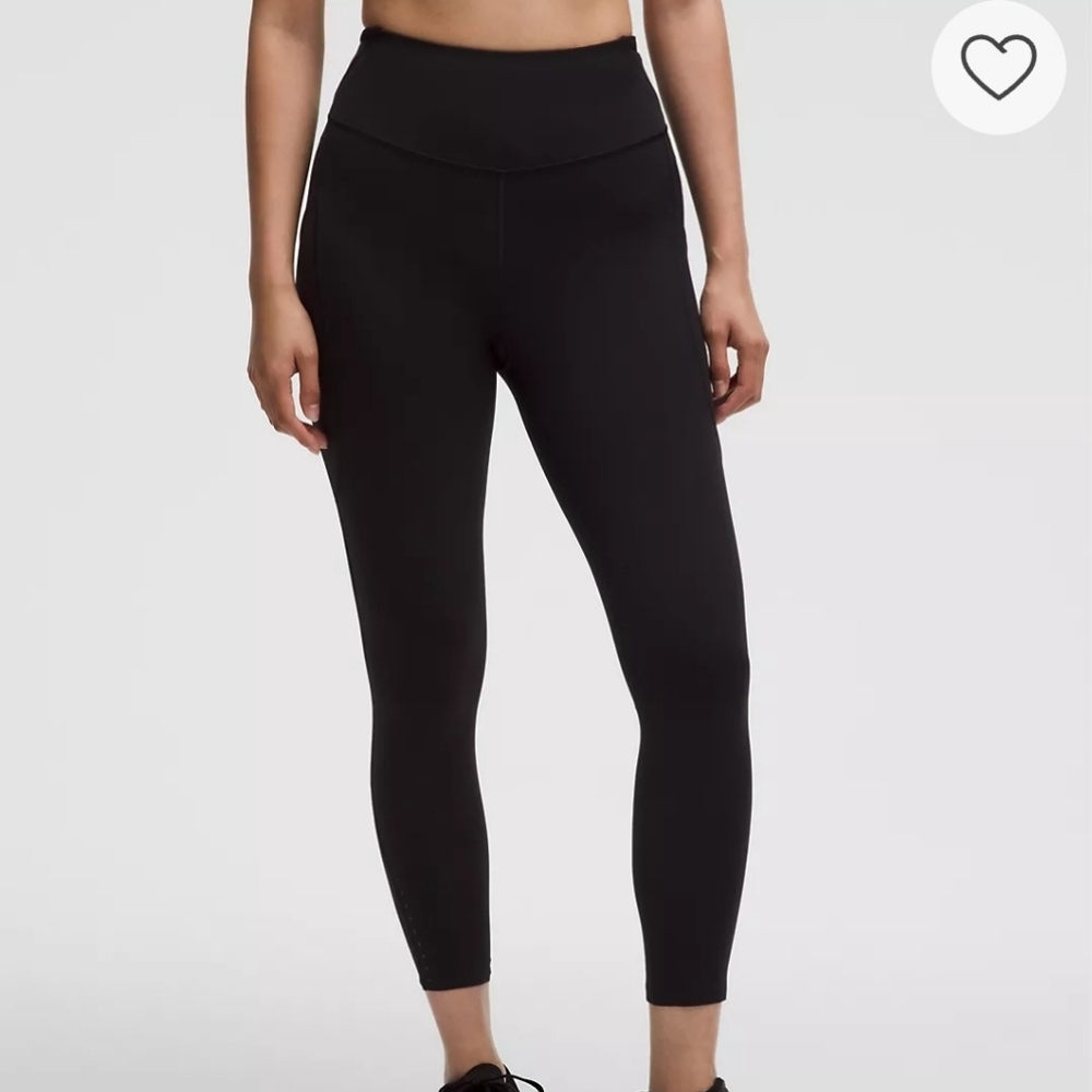 Lululemon Fast and Free High-Rise Tight 25" 5 Pocket Black Size 6
